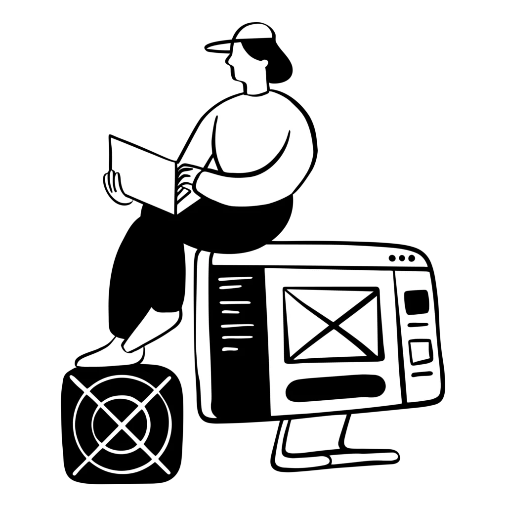 Man working on design