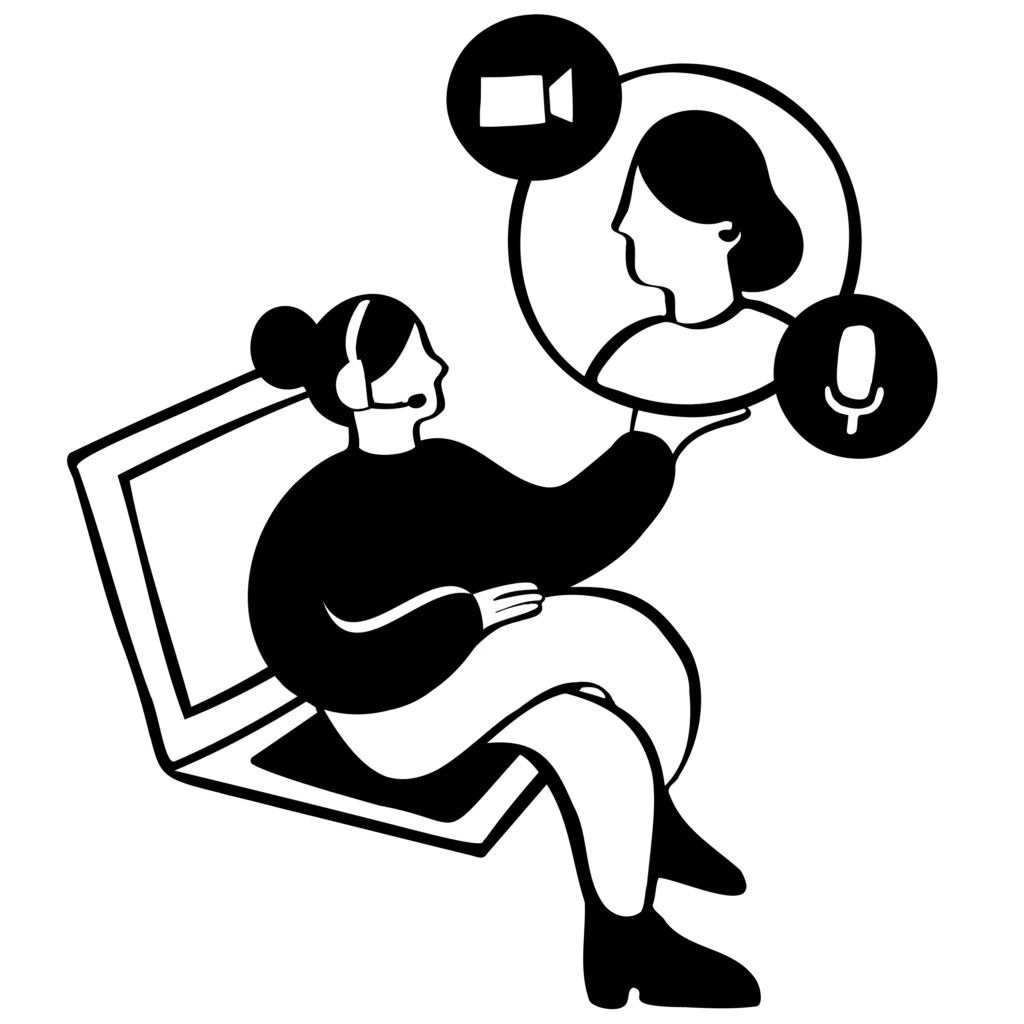 Remote professionals participating in a live webinar, each shown in individual video call frames during a virtual group session.