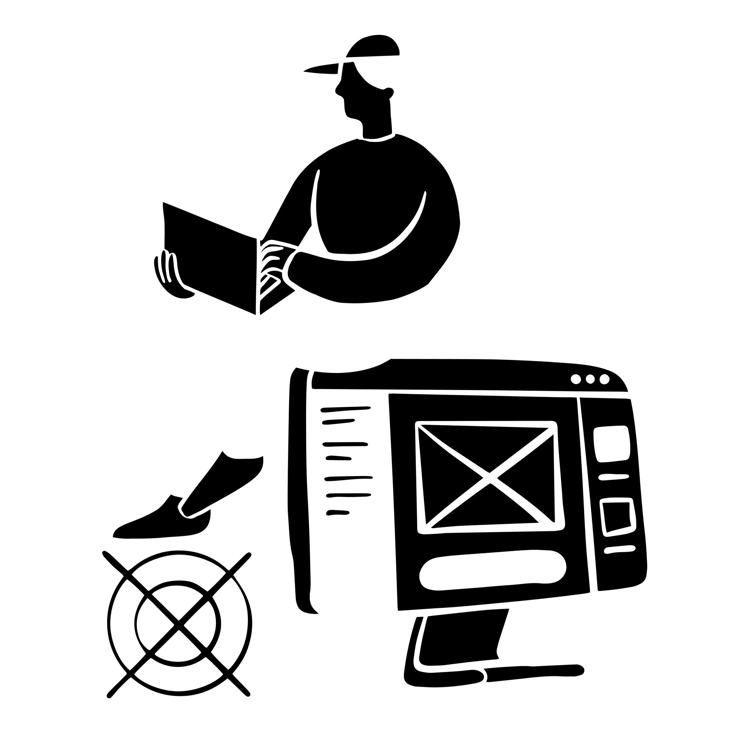 Man working on design