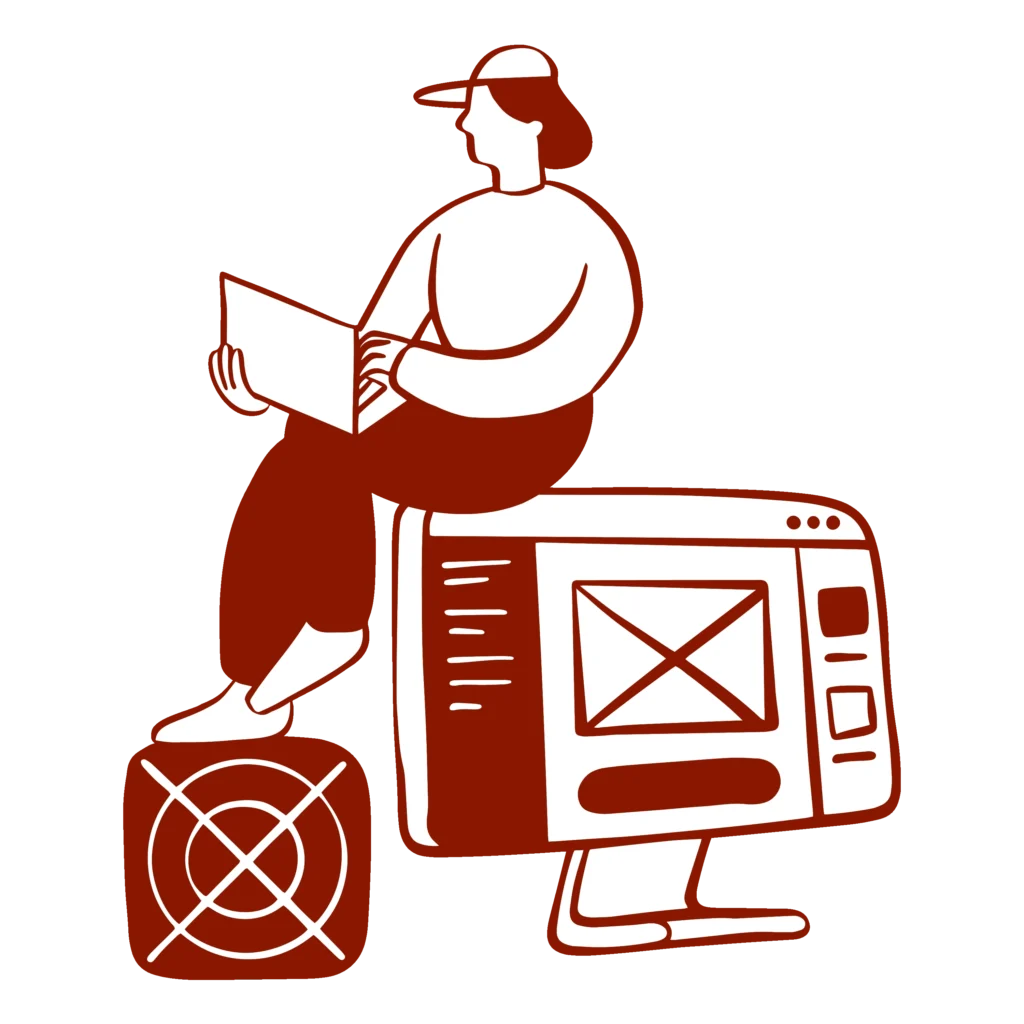 Man working on design.