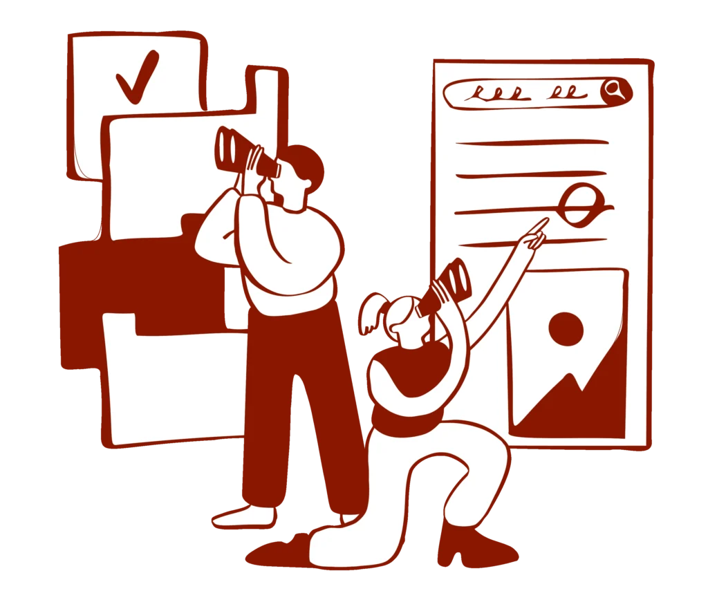 People searching for information.